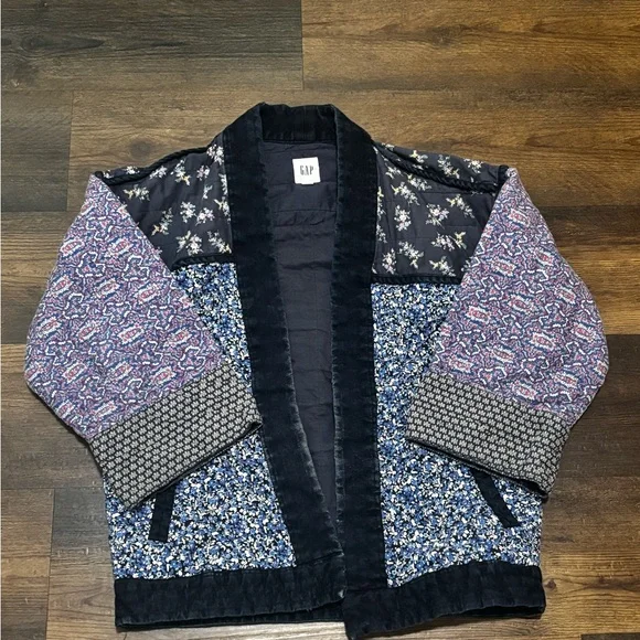 GAP Black and Blue Blazer with Relaxed Fit - Picture 1 of 3